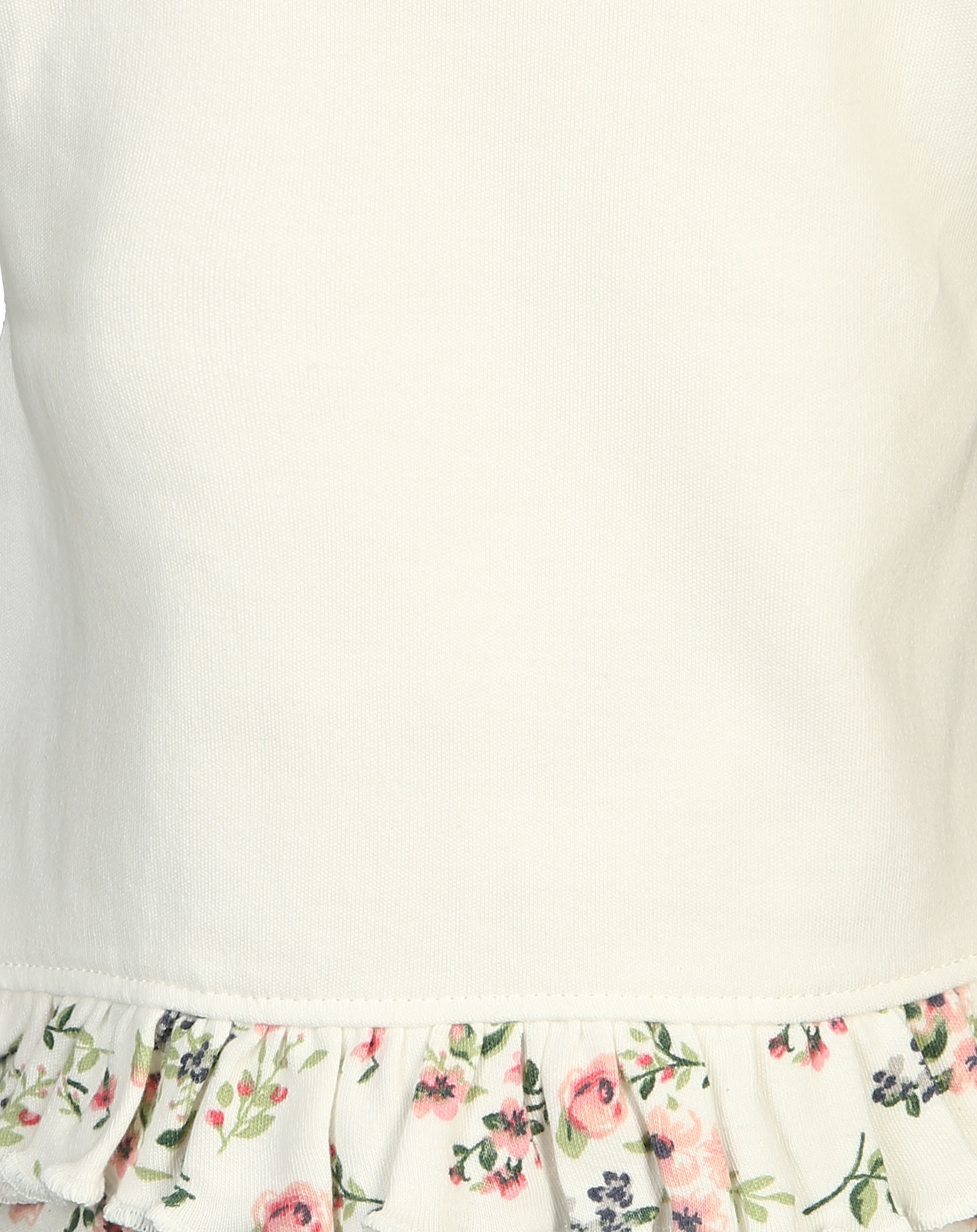 T-Shirt ROSEN mit Shorts in offwhite
