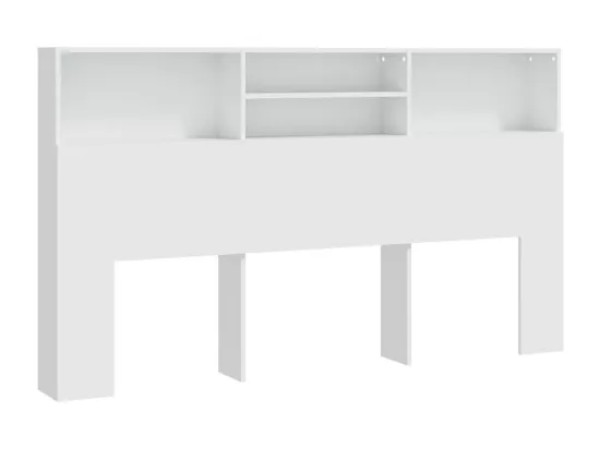 Armoire de tête de lit Blanc 180x19x103,5 cm