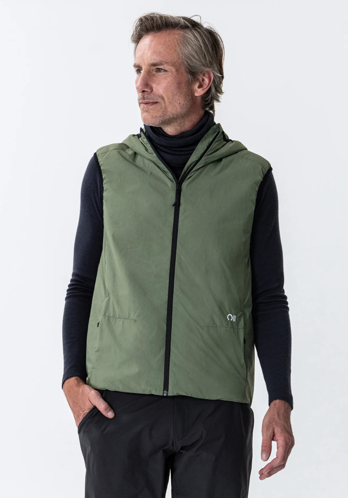 Rotauf Herren-Weste Insulation 90 Vest Hood Olive