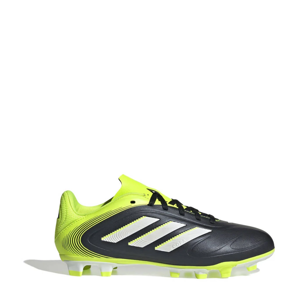 adidas Performance Copa Pure II Club FG/MGjunior voetbalschoenen zwart/wit/geel