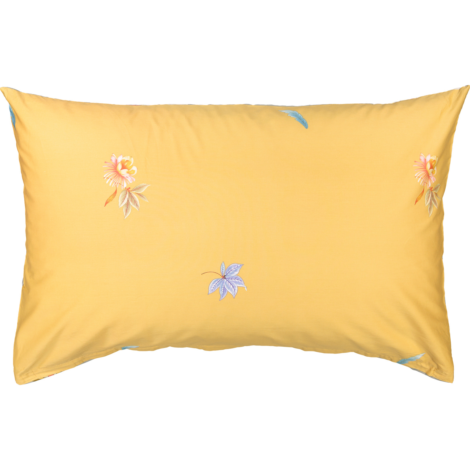 Bettwäsche grau-gelb mit Blumen