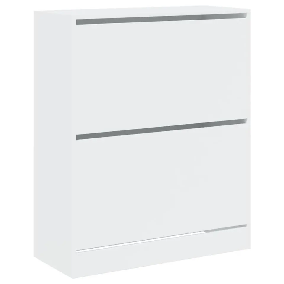 vidaXL - Schoenenrek - Wit - Bewerkt hout - 80 x 34 x 96.5 cm