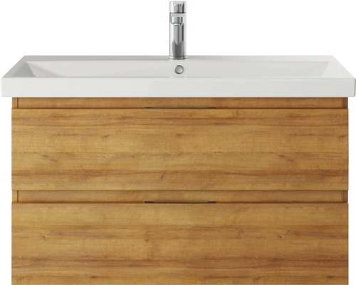 Pelipal Xpressline 4035 wastafelmeubel, BxHxD 86 x 48,2 x 43,5 cm, frontkleur: Riviera eiken, 4035.478602