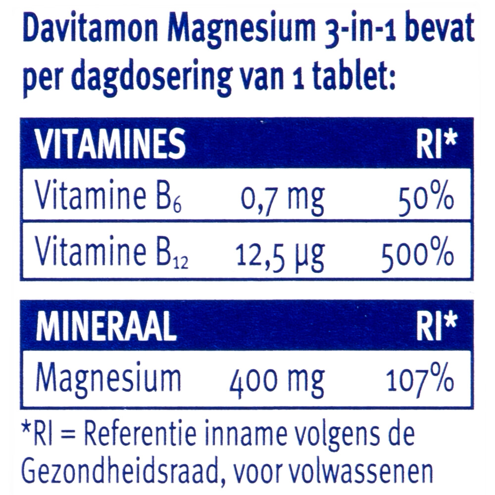 2x Davitamon Magnesium 3 in 130 tabletten