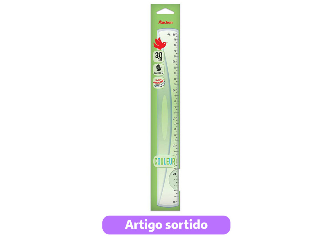 RÉGUA INQUEBRÁVEL AUCHAN ESQUERDINA 30CM