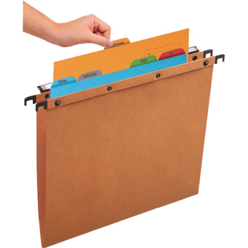 Chemise à onglets Ultimate Oxford A4 kraft 240 g couleurs assorties - Paquet de 25