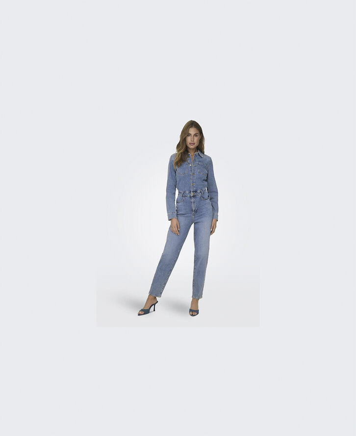 ONLY ONLBELIEVE L/S DNM JUMPSUIT L ANK C Blå