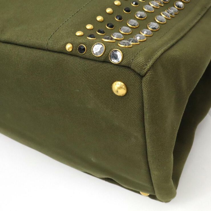 Prada Vintage Prada Canapa Tote Green