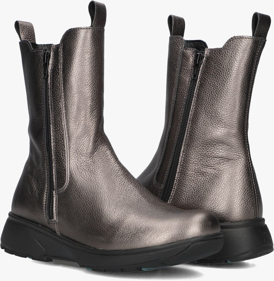 zilverkleurig xsensible enkelboots ferraro