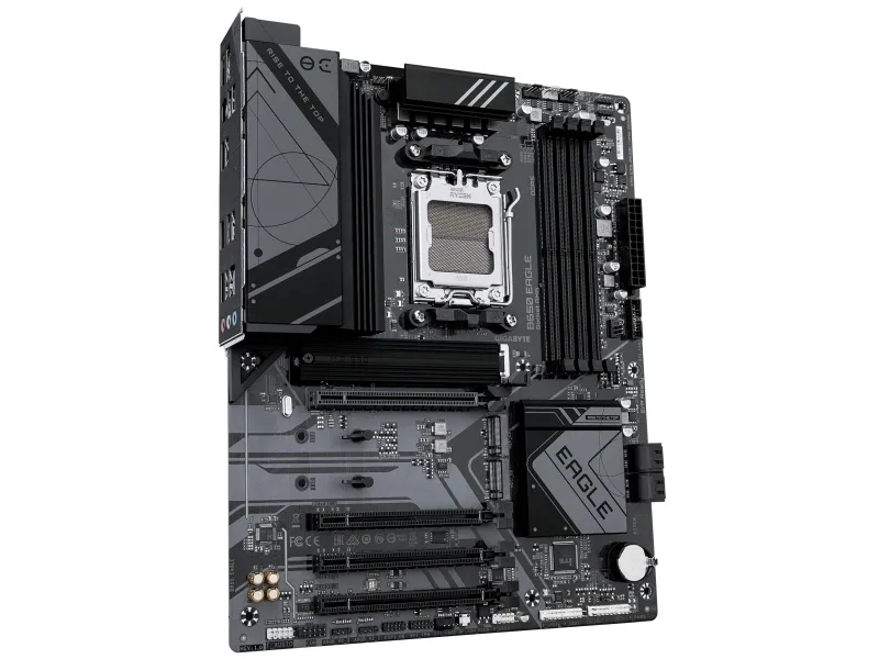 Gigabyte B650 EAGLE - Bundkort - ATX - Socket AM5 - AMD B650 Chipset - USB-C 3.2 Gen 1, USB 3.2 Gen 2, USB 3.2 Gen 1 - Gigabit LAN - onboard grafik (CPU påkrævet) - HD Audio (8-kanaler)