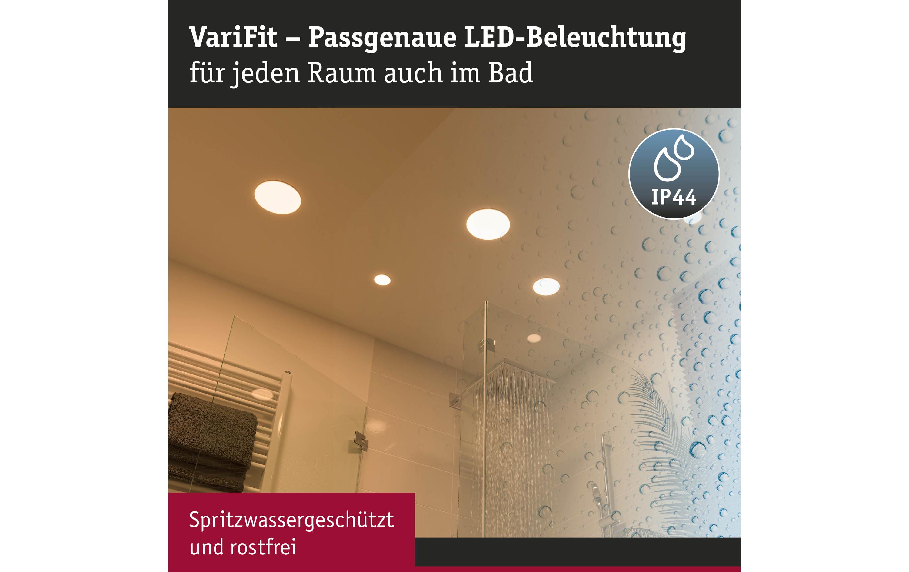 Einbauleuchte Veluna VariFit Ø 185 3000 K, WeissRundes Einbaupanel für eine sanfte Lichtstreeung