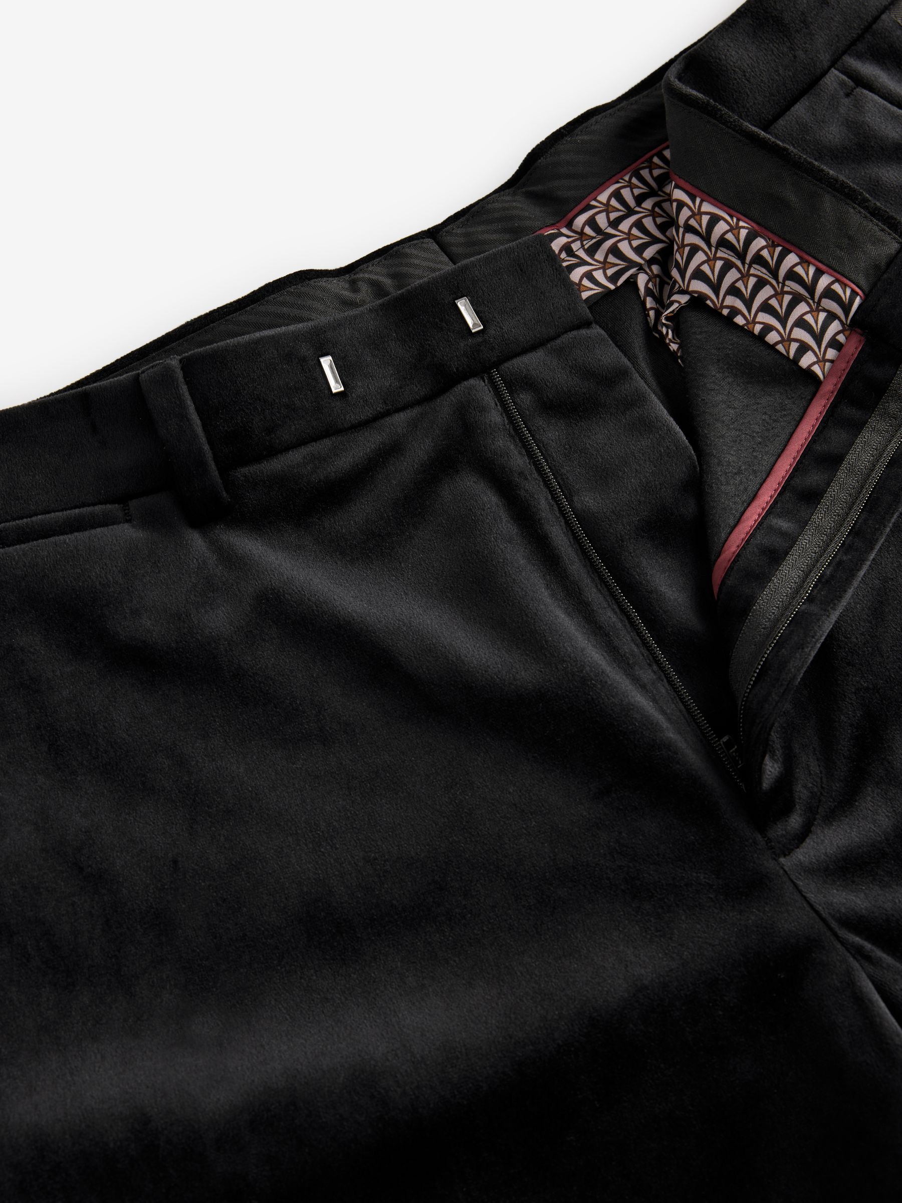 Zwart - Fluwelen smokingbroek