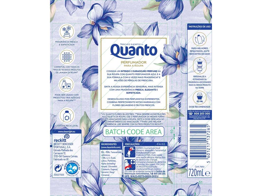 INTENSIFICADOR PERFUME LÍQUIDO QUANTO AZUL 36 DOSES