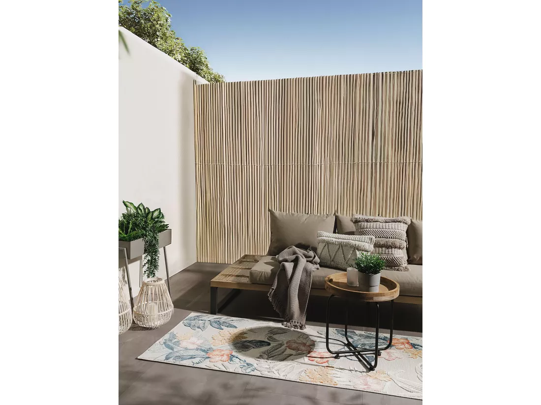 Tapis d'extérieur & intérieur Flora Multicouleur 80x250 cm