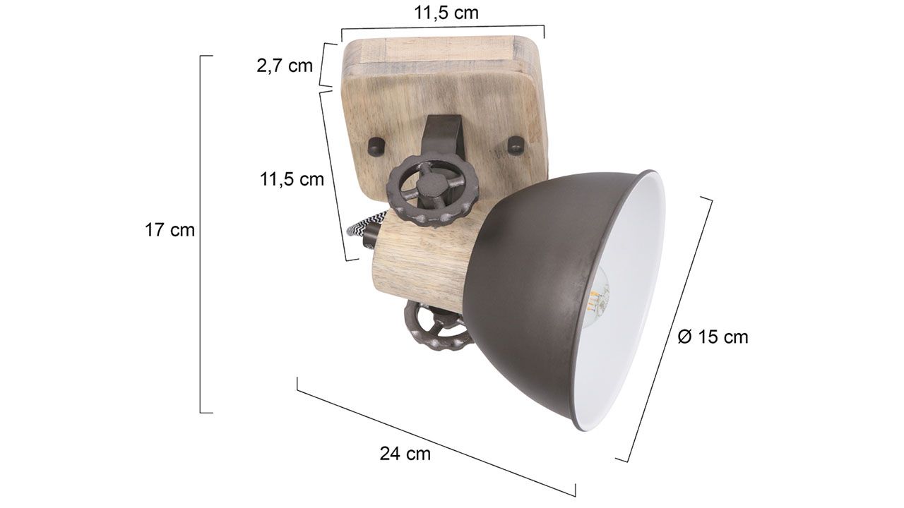 Plafondlamp 7968A Gearwood Mexlite B11.5 x D24 cm