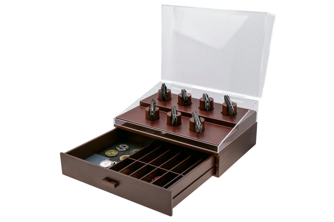 Holme & Hadfield Armory Pro Knife Display Case ARP-WT-794-1 Walnut, zakmessen display voor 30 stuks