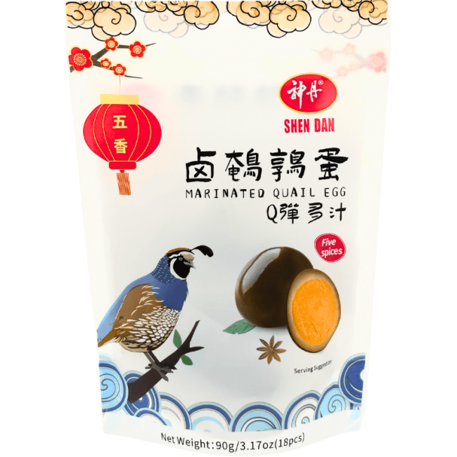 Shen Dan Gemarineerde Kwarteleitjes met Vijfkruiden 90g