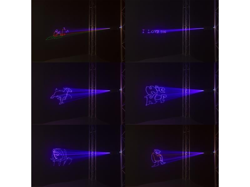 BeamZ Laser Pollux 1200 DMX-Super-Animationslaser mit über hundert integrierten Effekten