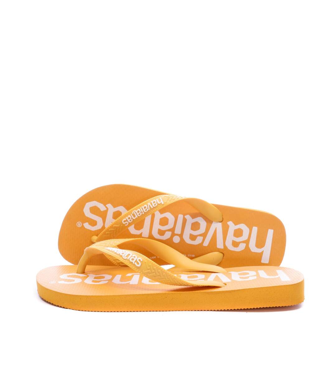 Tongs Orange Mixte Havaianas Logomania