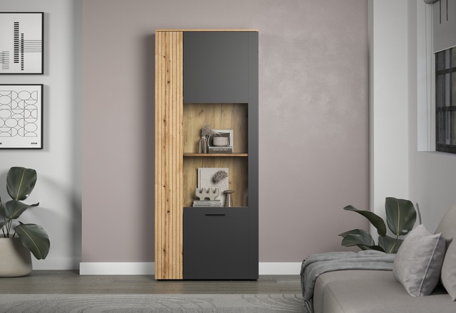 INOSIGN Standvitrine »Estepona« 1 Stk. tlg. Standvitrine mit 2 Türen - (B/T/H) 80/42/195 cm