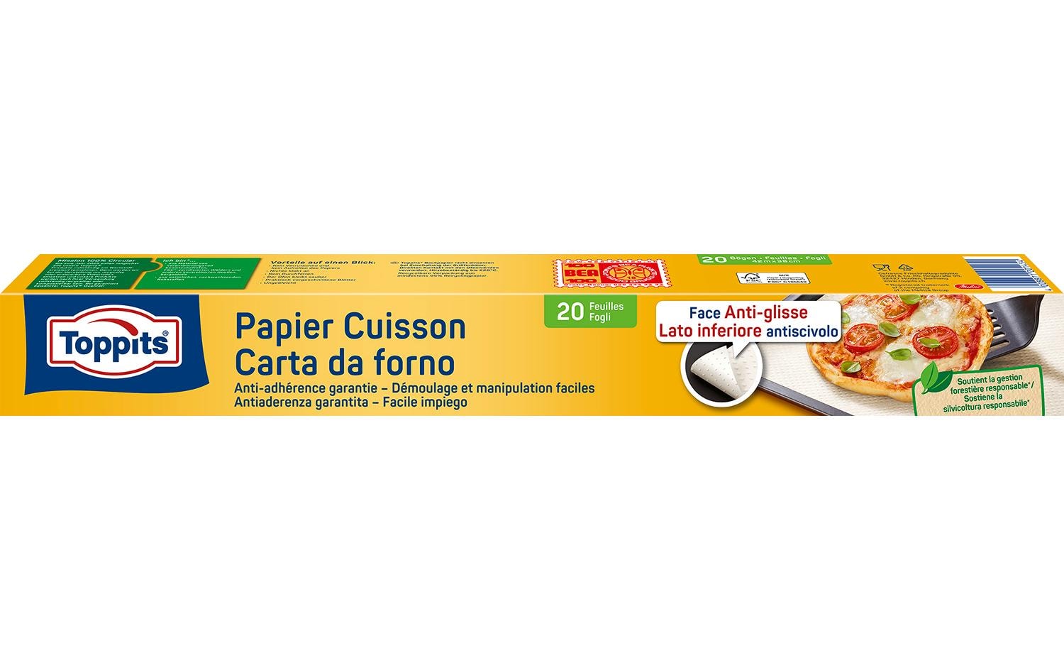 Backpapier 20 StückBackpapier mit Antihaft-Silikonbeschichtung