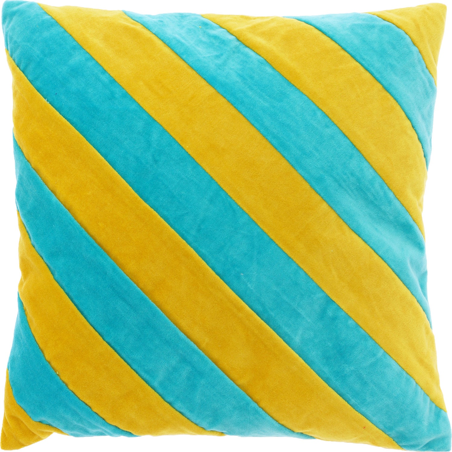 Unique Living sierkussen Zoya geel / blauw 45 x 45 cm