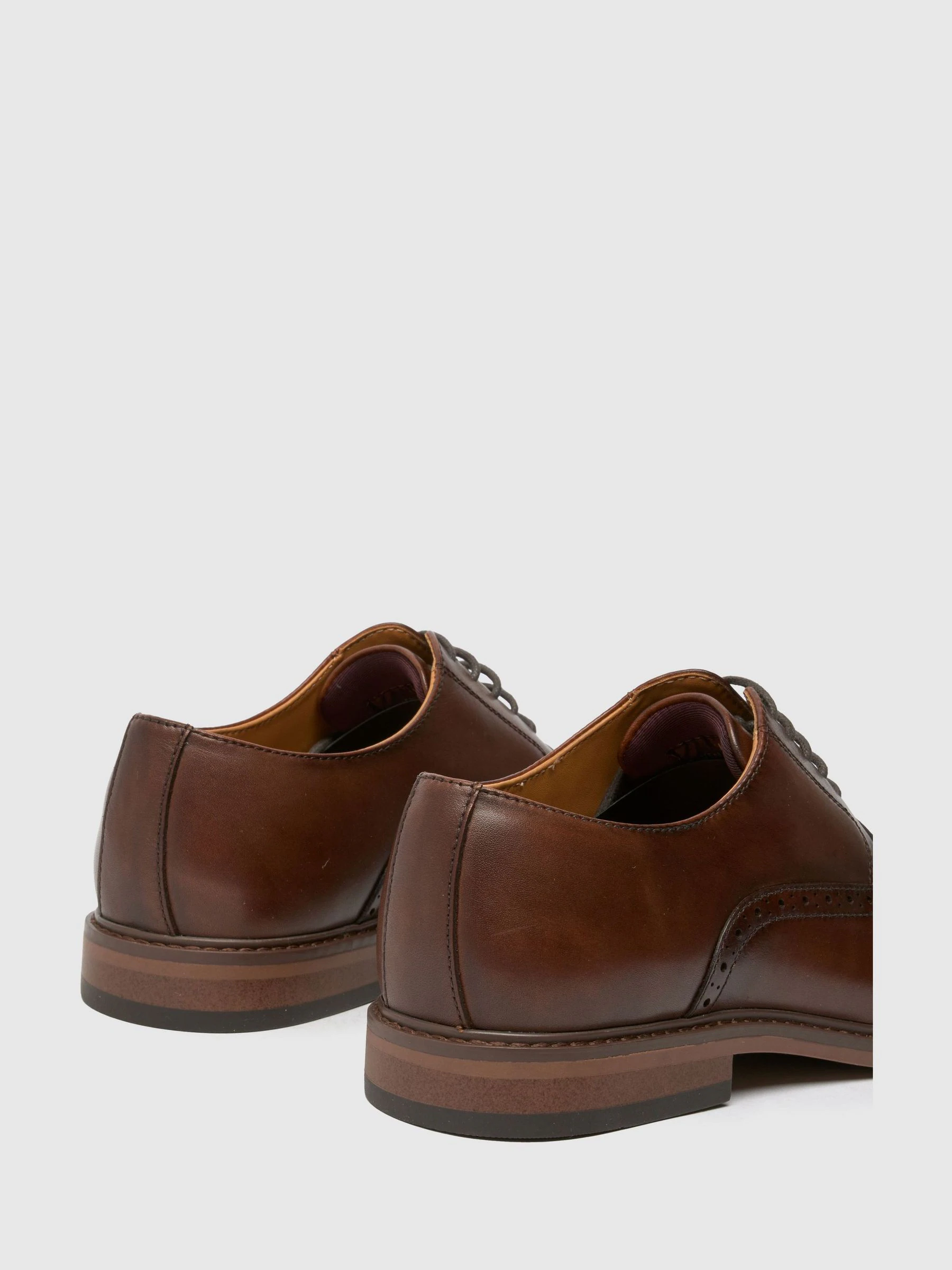 Schuh Raven Leren Bruine Brogues