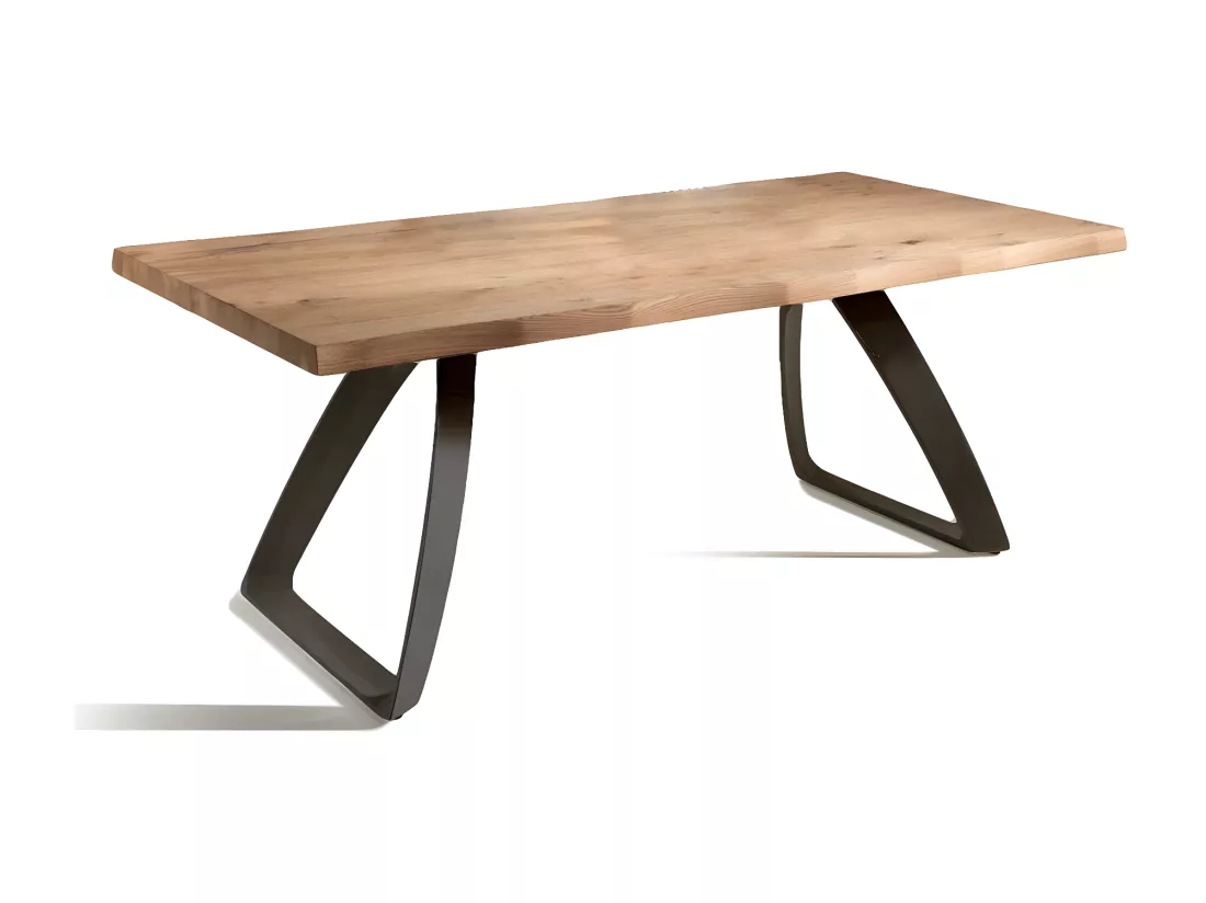 Bridge Table Extensible (200/300 x 100 cm) en Placage Chêne Noir