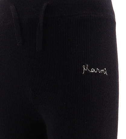 Marni Bukser - Rib - Sort m. Hvid