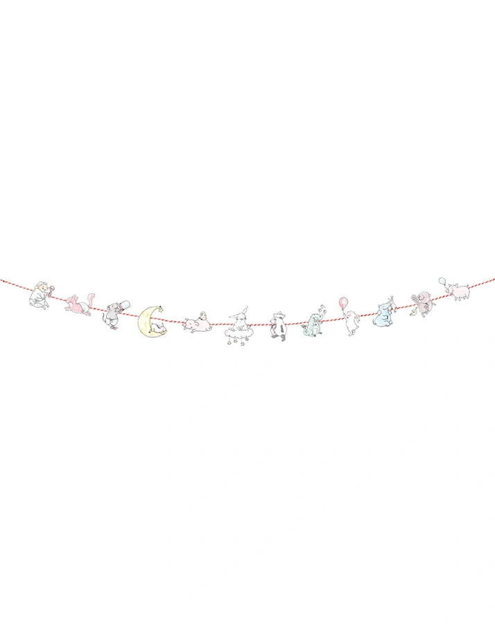 Girlande BABYTIERE (3m) in bunt