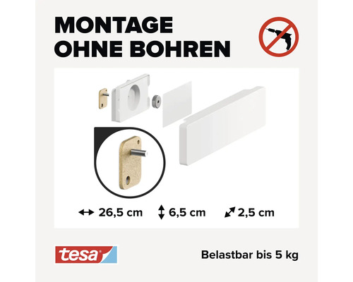 Messenhouderset Tesa wit 70027-00000-00