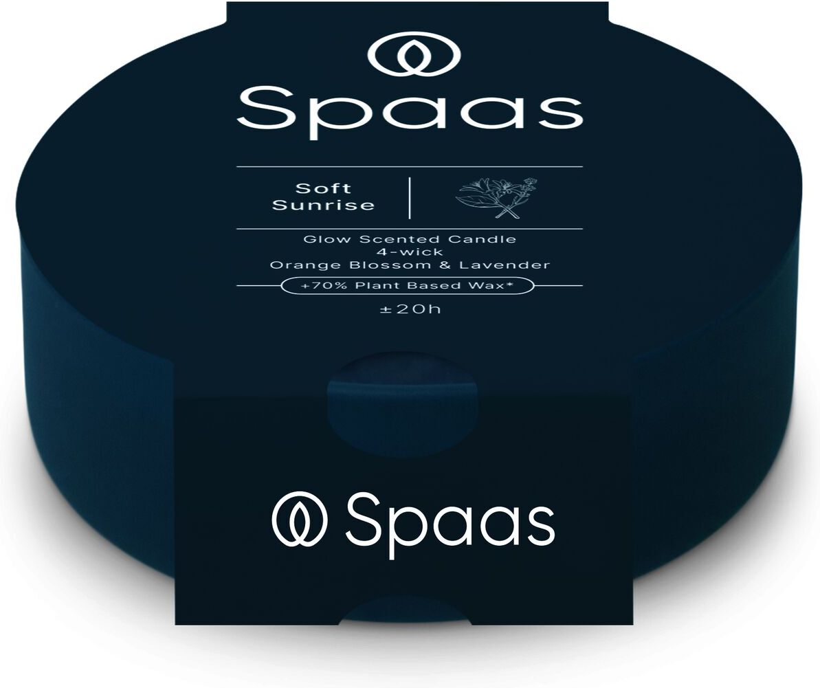 Spaas geurkaars Essential collection Soft Sunrise blauw 20 uur D 13 H 4,5 cm