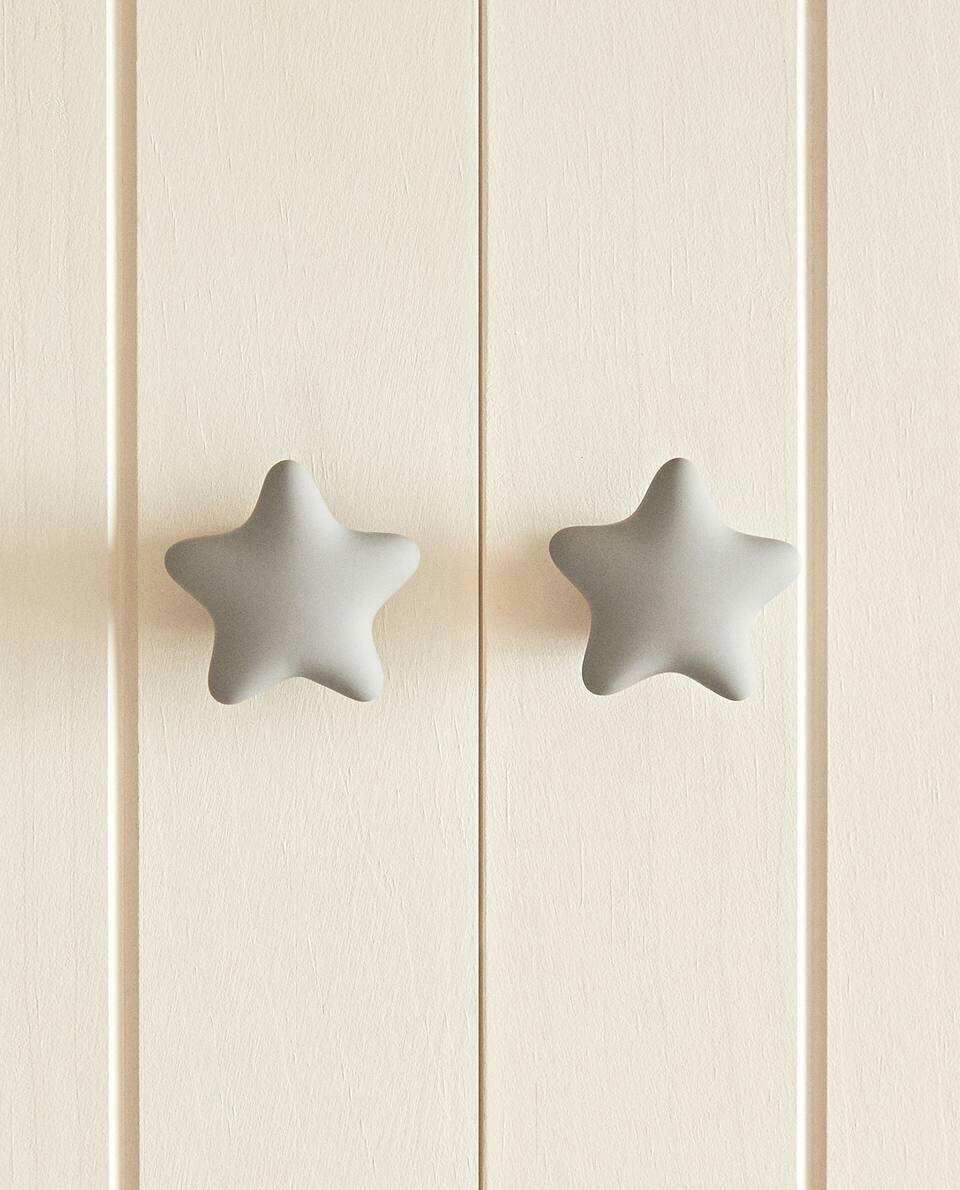 Maçaneta de porta em formato de estrela (pacote com 2)