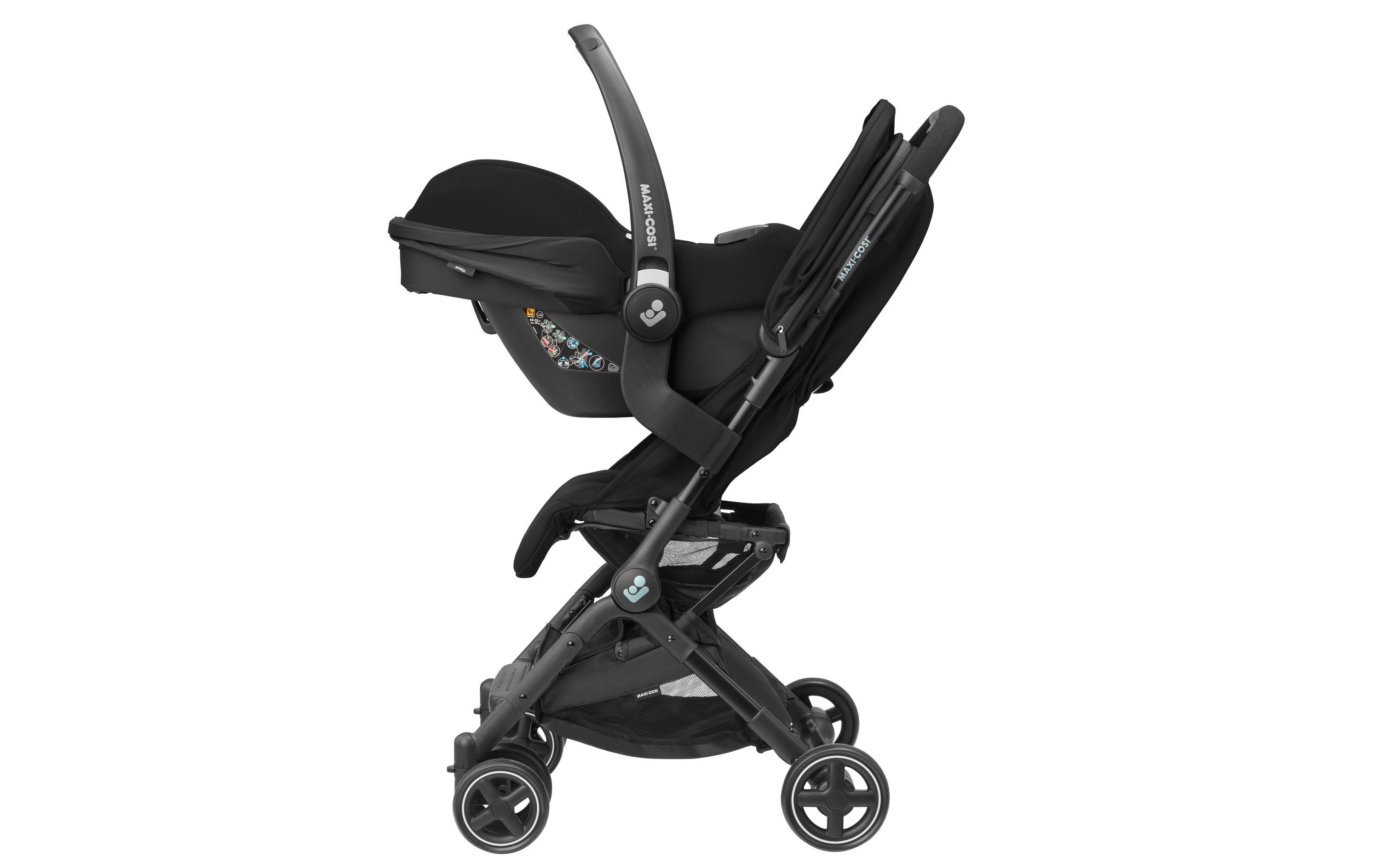 Buggy Lara2 Schwarz<br>Kinderwagen für enge Räume und grosse Abenteuer
