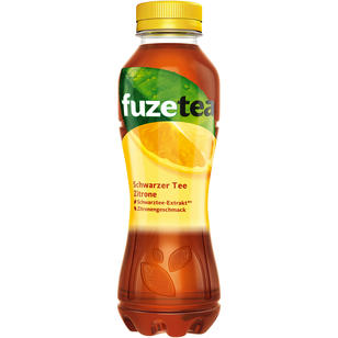 12x Fuze Tea Schwarzer Tee Zitrone PET á 400ml=4,8L MHD:31.5.25