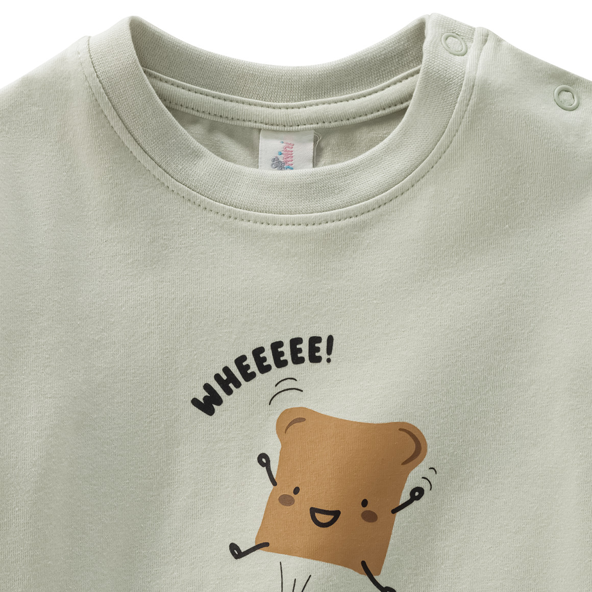 Topomini Baby Langarmshirt mit Frühstücks-Print mintgrün