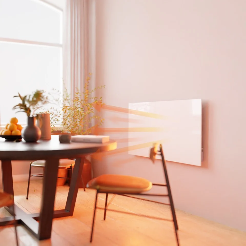 Hombli - Smart IR Glas varmepanel 600W, hvid (600W)