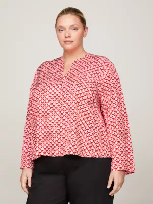 Blusa de modelagem solta com estampa geométrica Curve