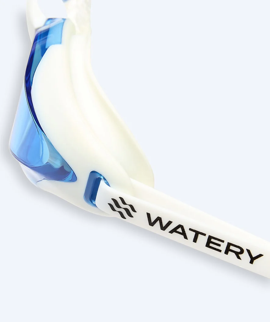 Watery Elite svømmebriller - Poseidon Ultra - Hvid/blå