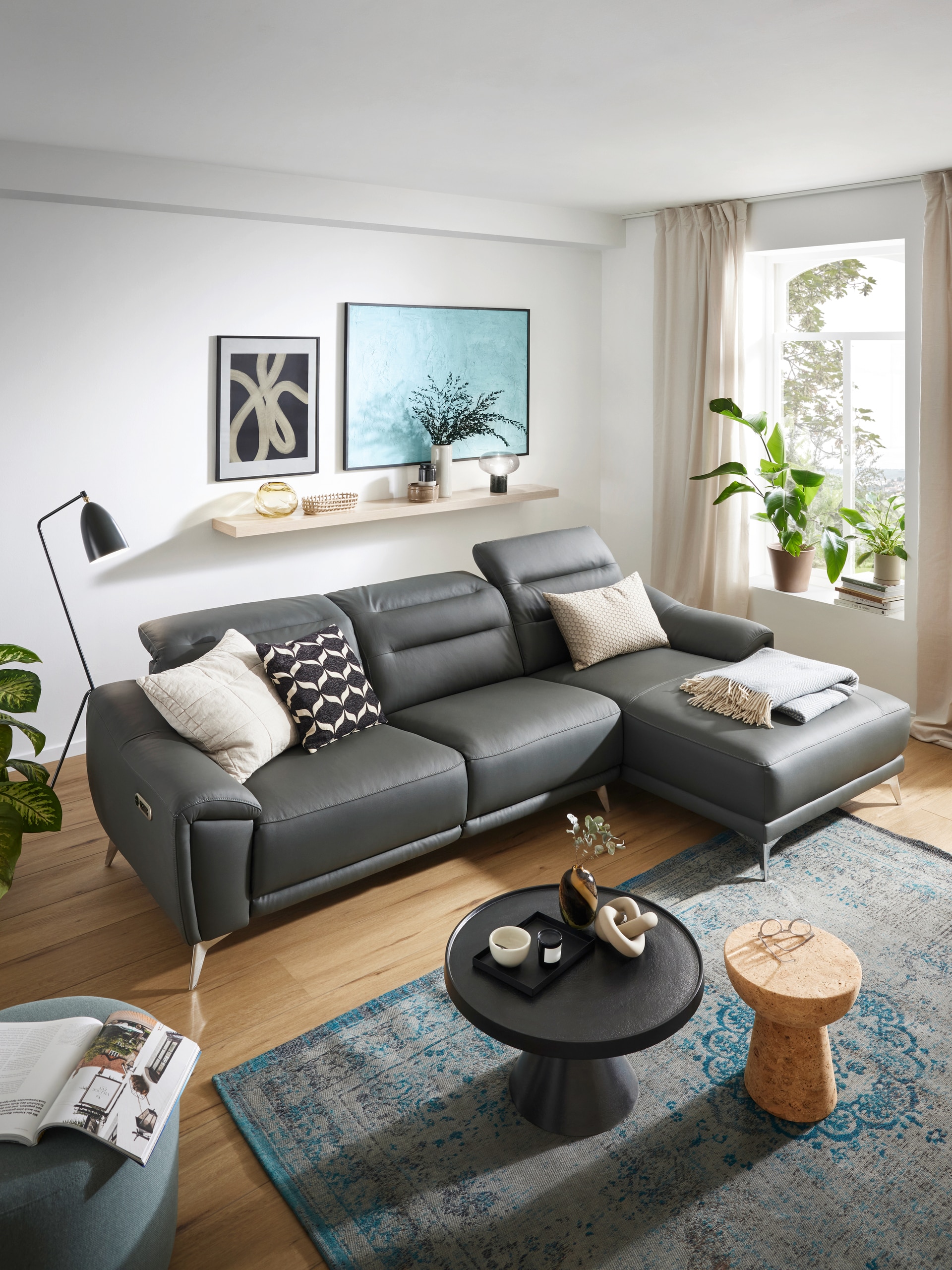 CASAVANTI Ecksofa ASTI dunkelgrau