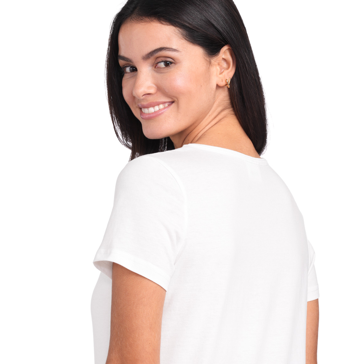 Famy 3 Damen T-Shirts in verschiedenen Dessins rosa / weiss / beere
