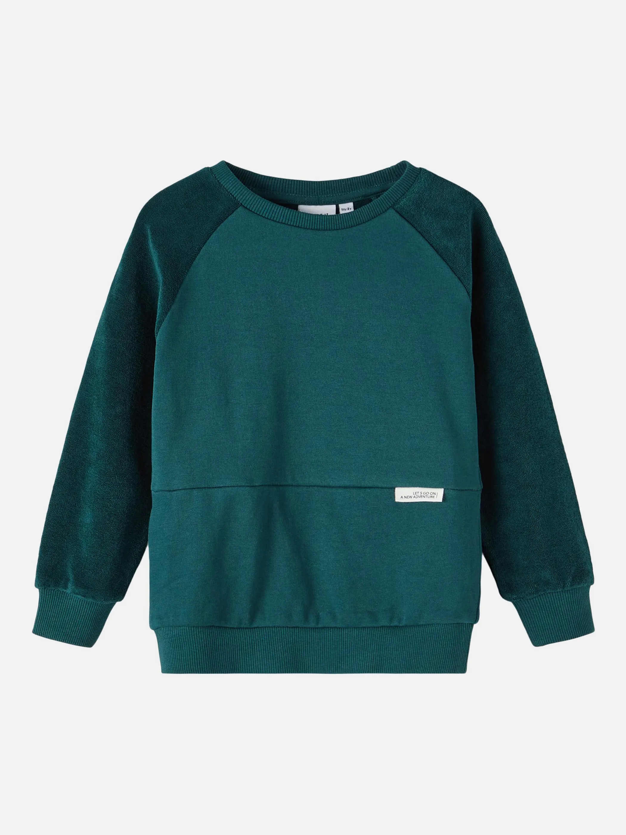 Kinder Sweatshirt mit Frotteeärmeln