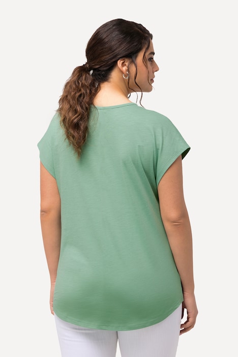 T-Shirt, Metallic-Tiermotiv, Oversized, Rundhals, Halbarm