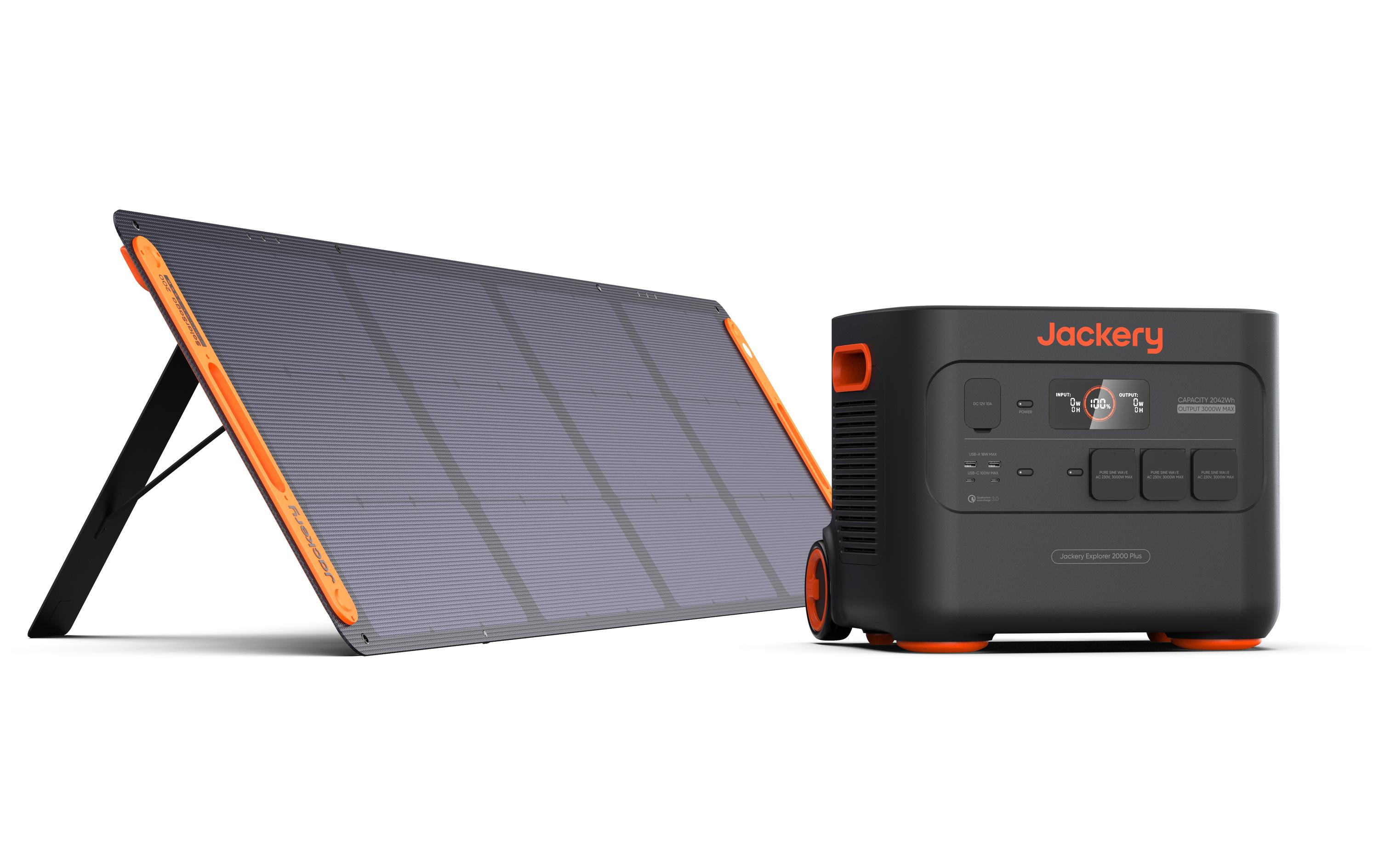 Power Station Explorer 2000 Plus 2-0-1 Kit 2042.8 Wh<br>Tragbarer Stromgenerator mit Li-Ion Akku inkl. 1x Solarpanel 200 W