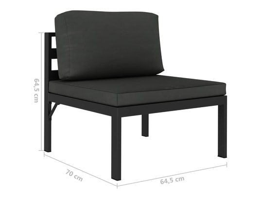 LES TENDANCES - Salon extérieur Salon de jardin-gris-5 places-70x70x64.5-251013
