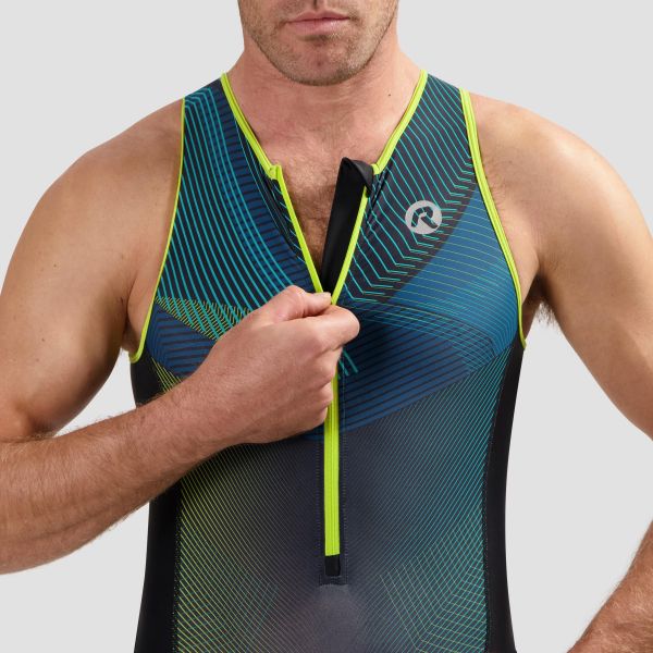 Rogelli Florida Triathlon Dragt, Blue/Fluor/Black