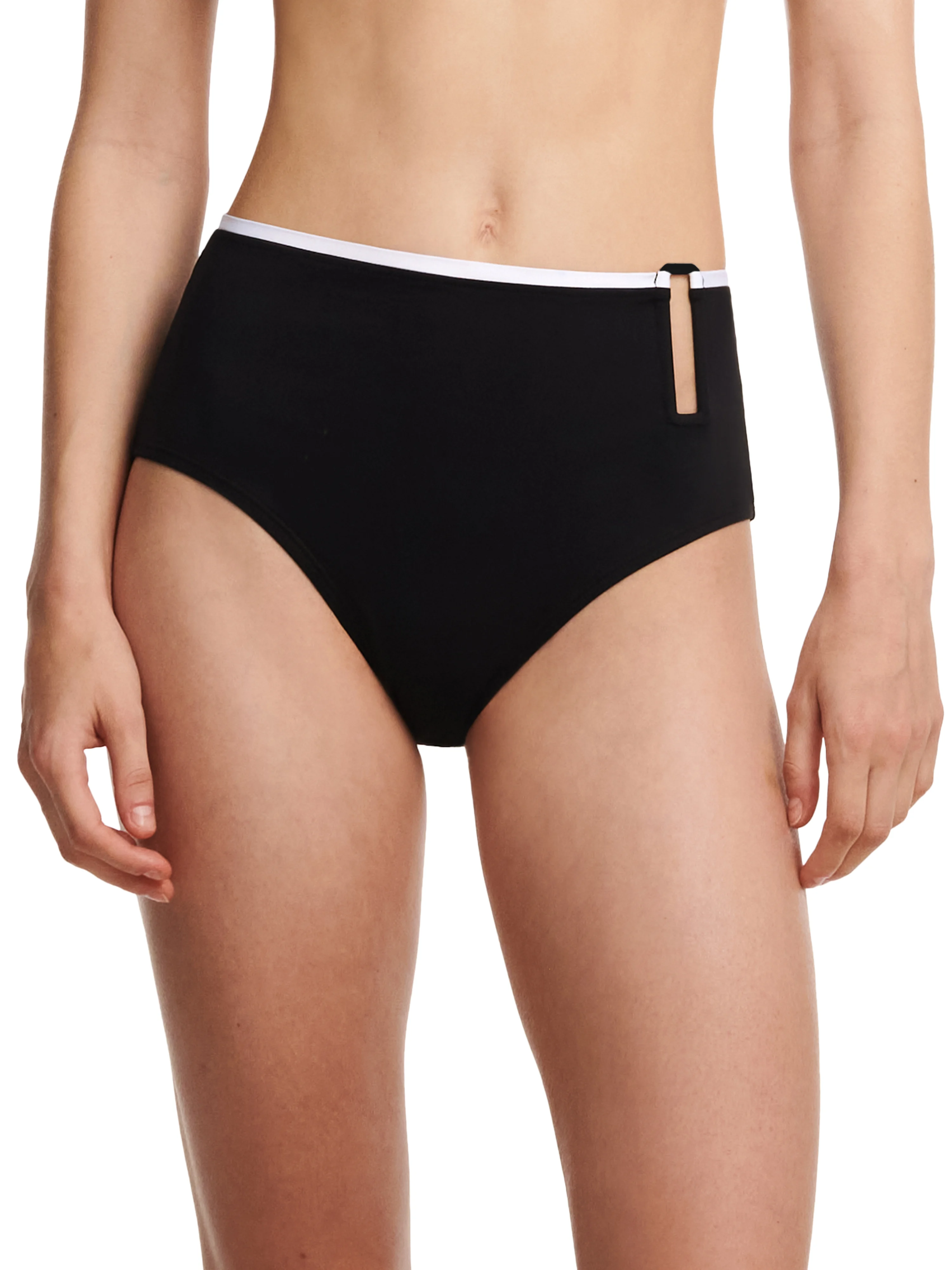 AUTHENTIC - Bas de maillot de bain culotte taille haute | Noir