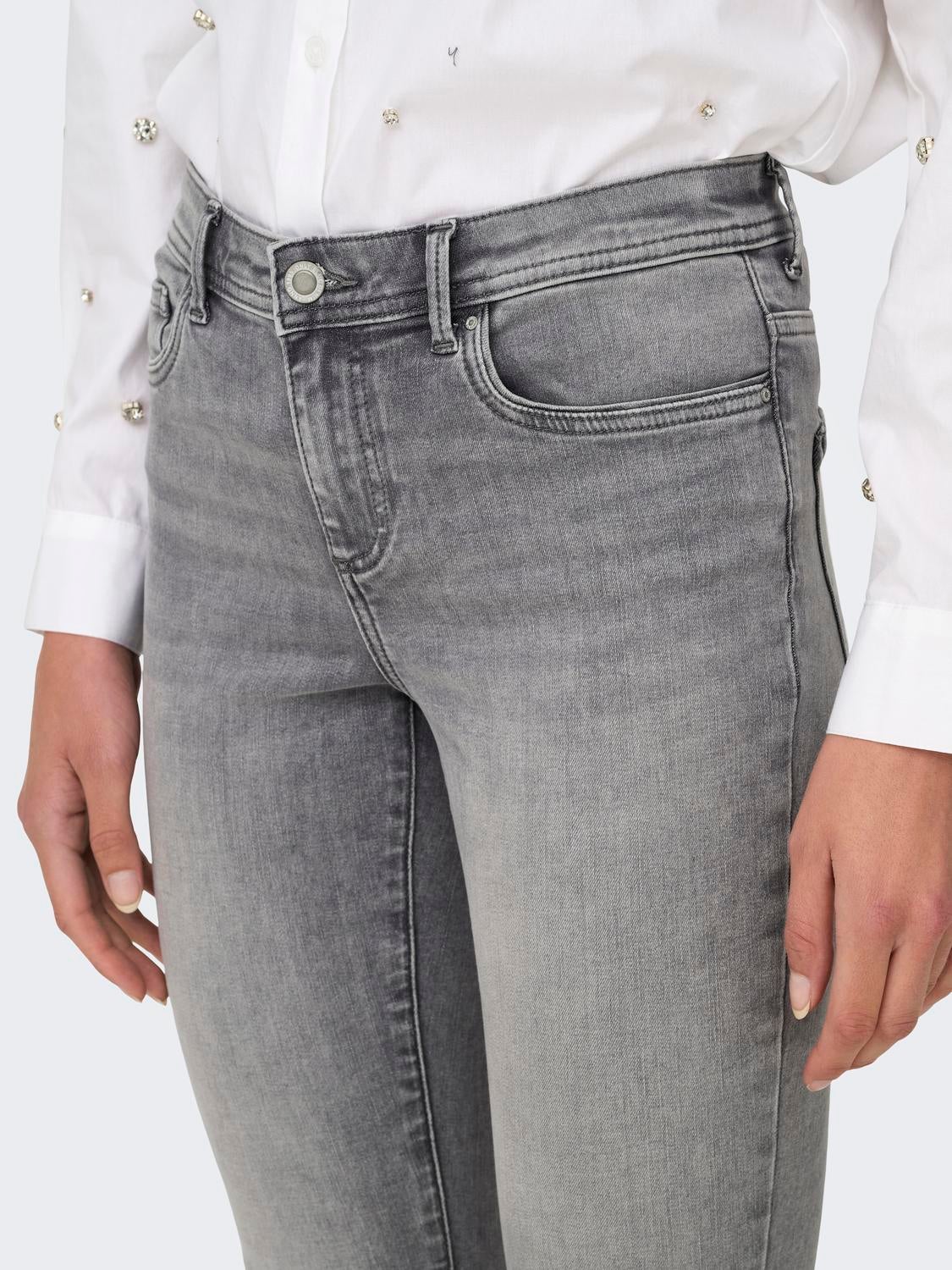 ONLWAUW Mittlere Taille Skinny Fit Jeans Medium Grey Denim