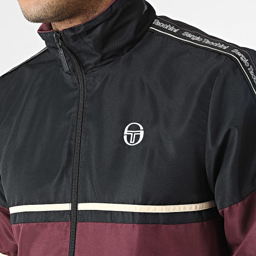 Ensemble De Survetement A Bandes Midday 40297 Noir Bordeaux