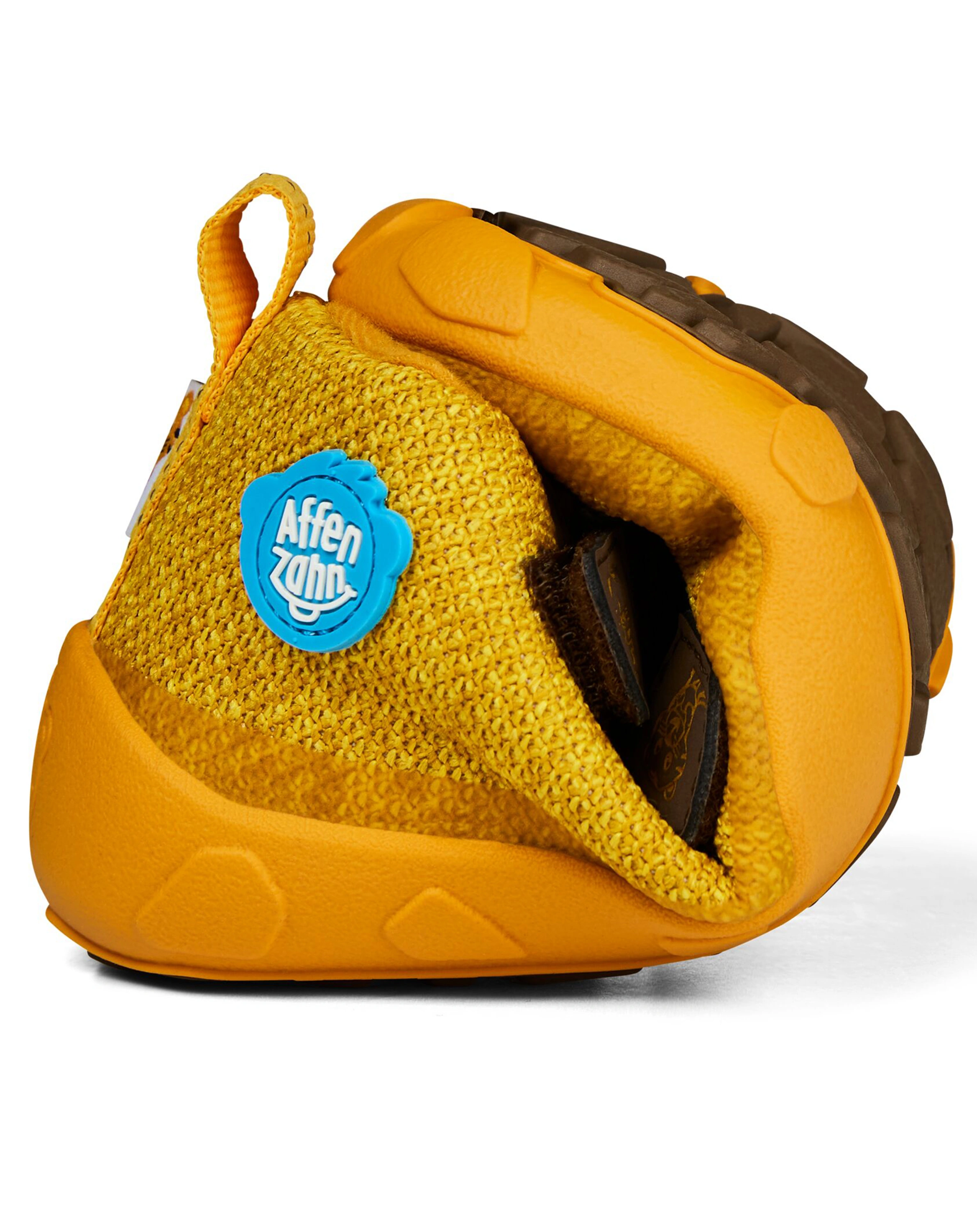 Strick-Halbschuhe HAPPY SMILE TIGER in gelb
